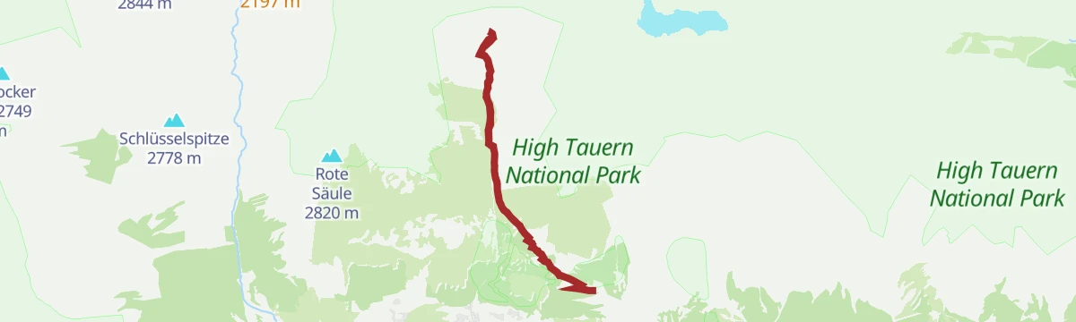 Route map: Wanderung zur Eisseehütte 2.521m